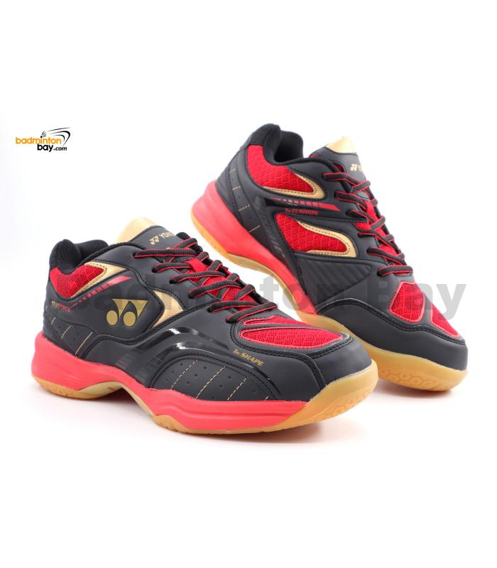 Yonex Tour Force Black Red Gold Badminton Shoes In-Court With Tru Cushion Technology